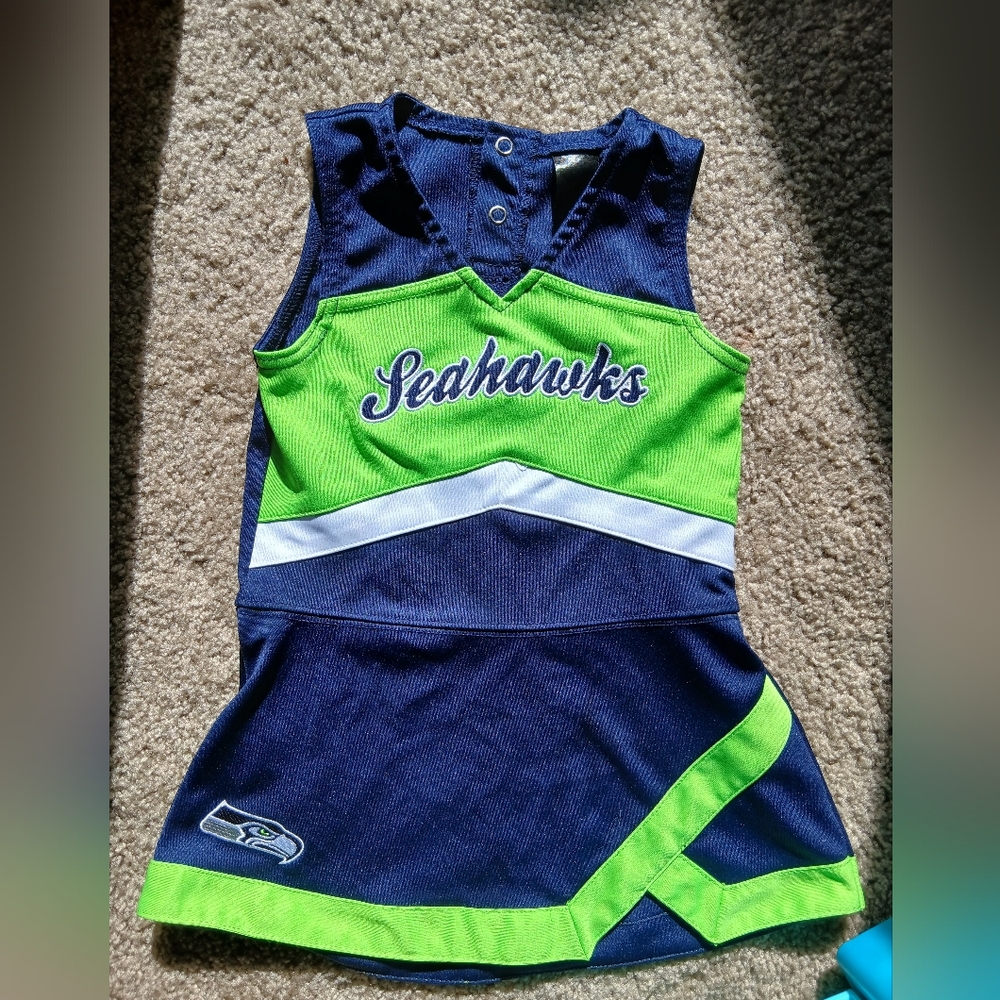 Seahawks Toddlers Cheerleader Dress